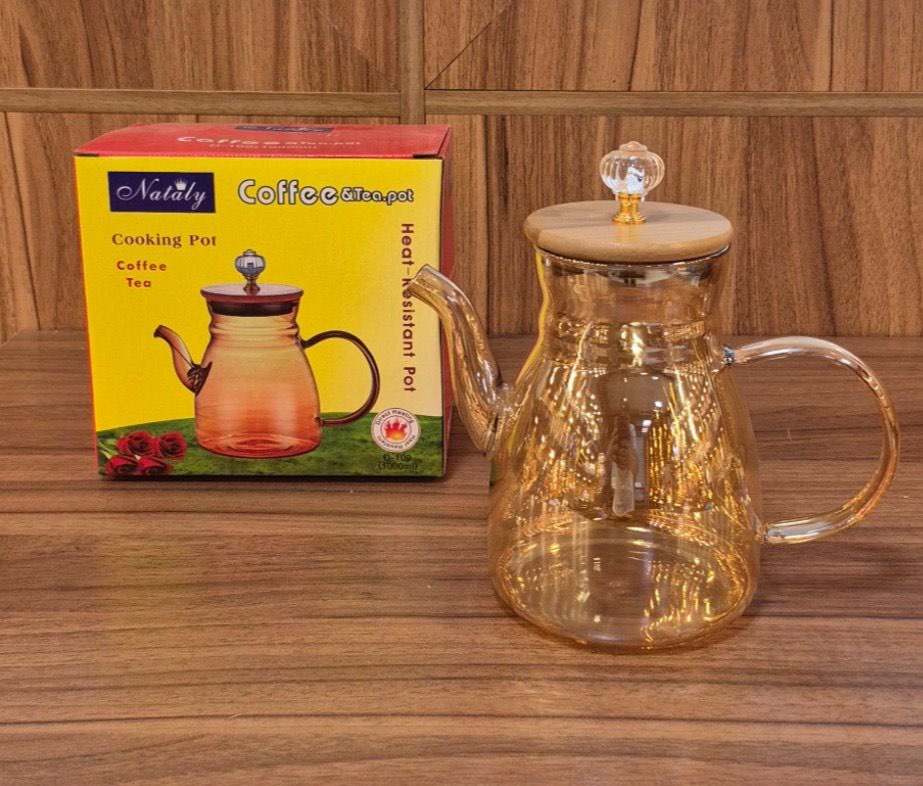 قوری ۱۰۰۰ میل شامپاینی درب بامبو برند ناتالی